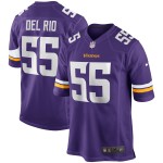 Men's Minnesota Vikings Jack Del Rio Purple Game Retired Player Jersey