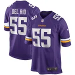 Men's Minnesota Vikings Jack Del Rio Purple Game Retired Player Jersey
