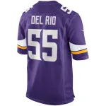Men's Minnesota Vikings Jack Del Rio Purple Game Retired Player Jersey