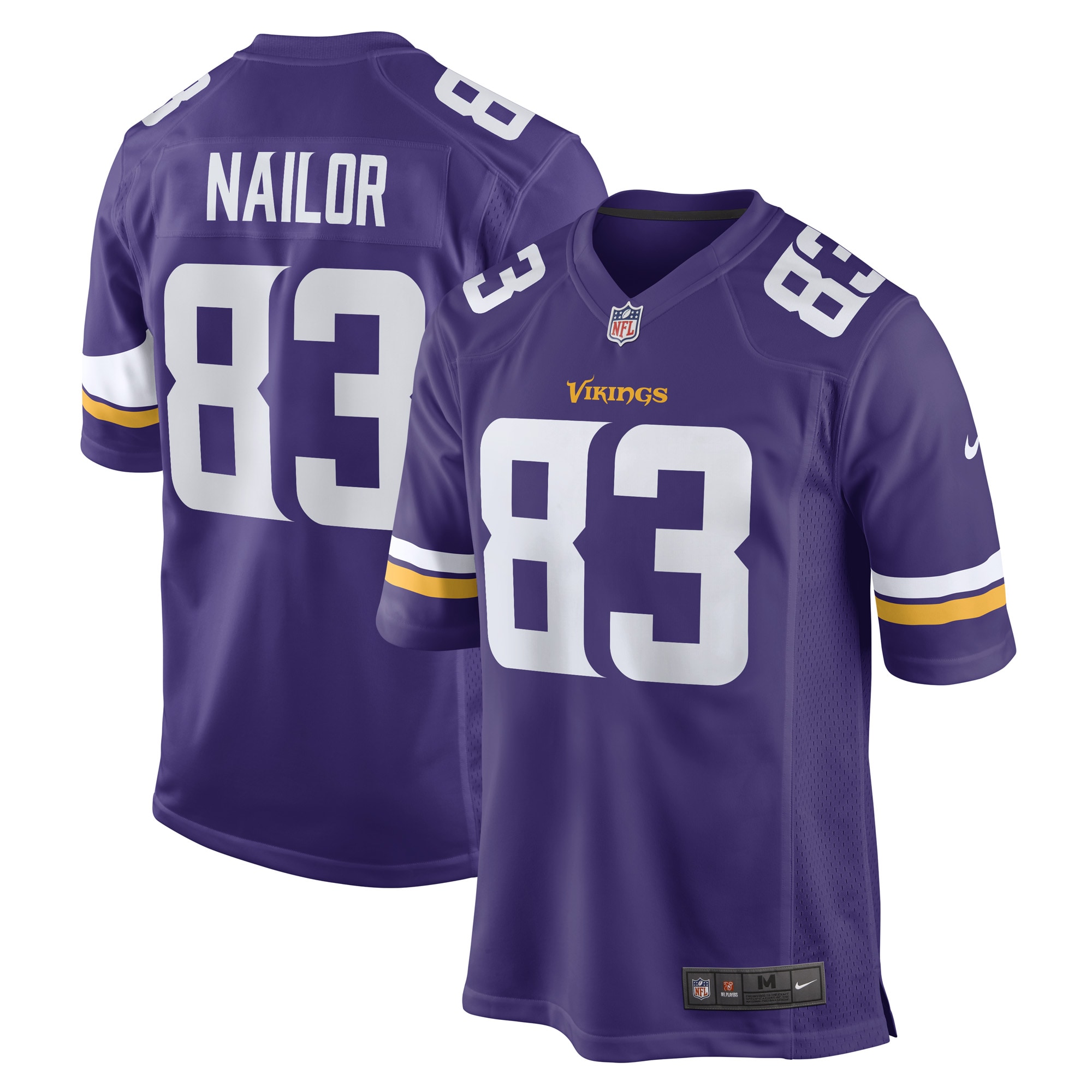 Men's Minnesota Vikings Jalen Nailor Purple Game Player Jersey
