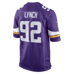Men's Minnesota Vikings James Lynch Purple Game Player Jersey