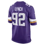 Men's Minnesota Vikings James Lynch Purple Game Player Jersey
