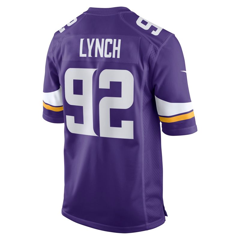 Men's Minnesota Vikings James Lynch Purple Game Player Jersey