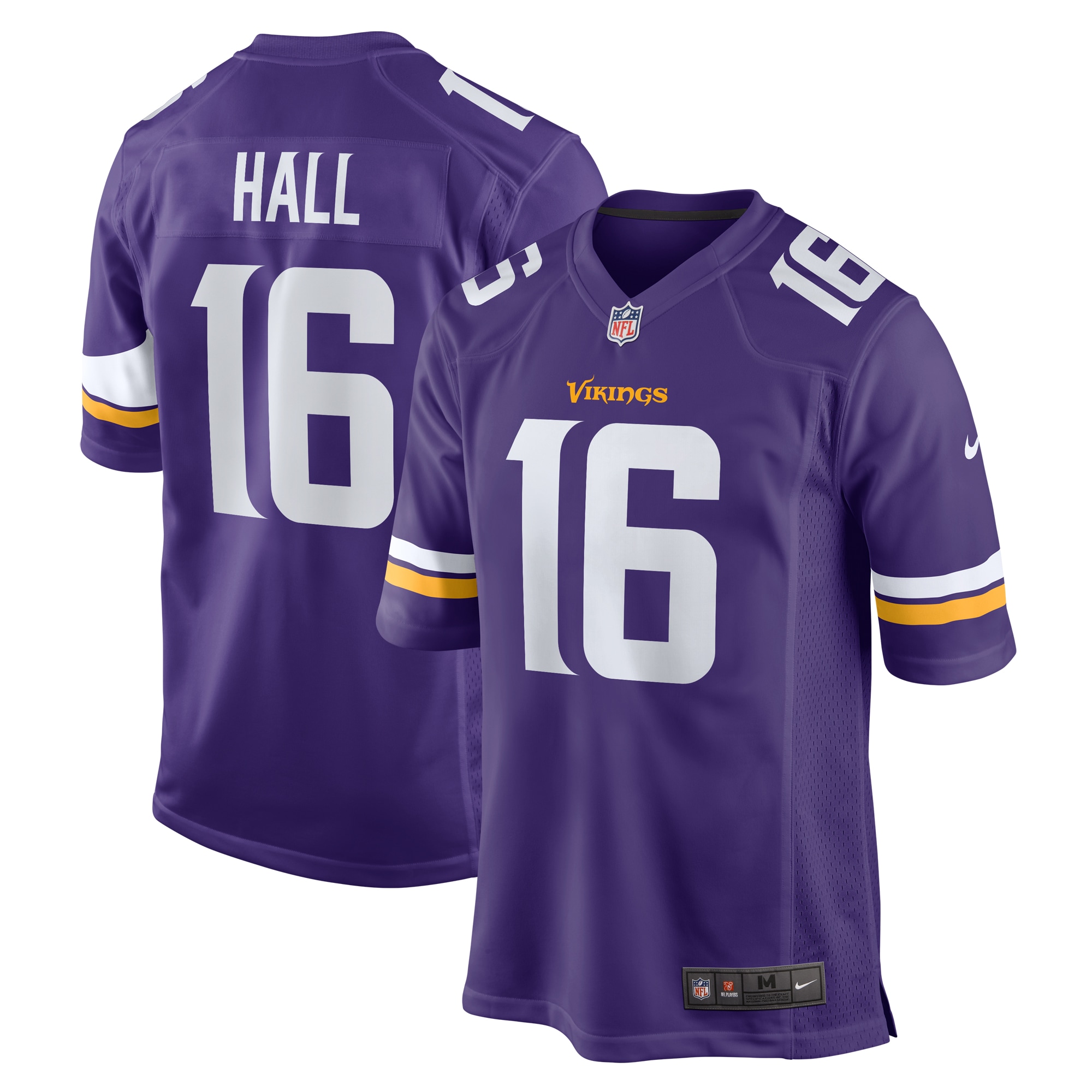 Men's Minnesota Vikings Jaren Hall  Purple Game Jersey