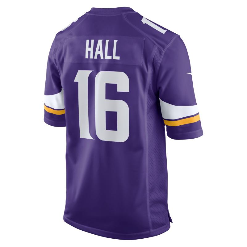 Men's Minnesota Vikings Jaren Hall  Purple Game Jersey