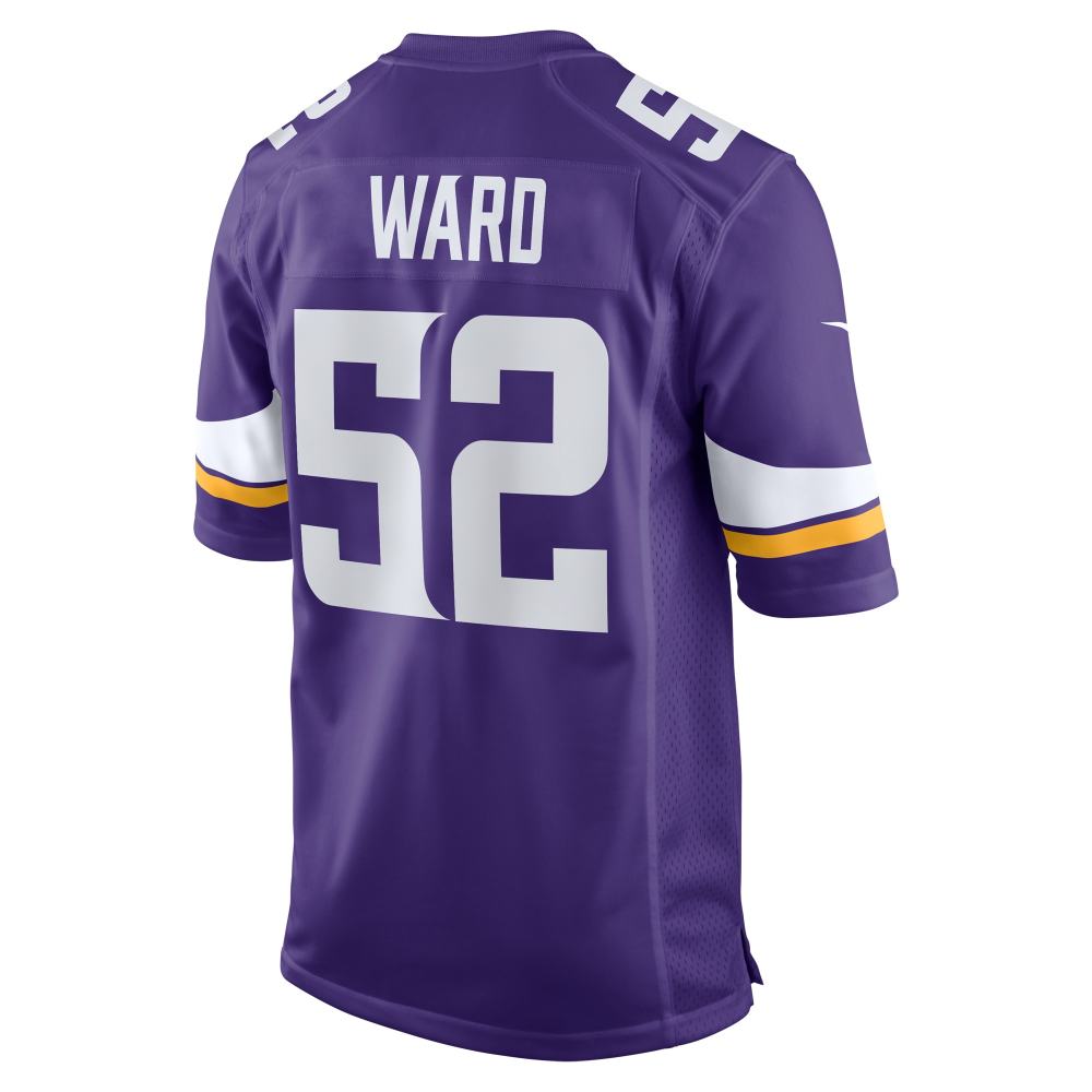 Men's Minnesota Vikings Jihad Ward  Purple Team Game Jersey