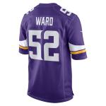 Men's Minnesota Vikings Jihad Ward  Purple Team Game Jersey