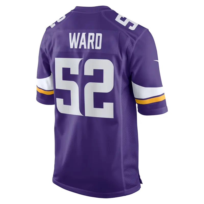 Men's Minnesota Vikings Jihad Ward  Purple Team Game Jersey