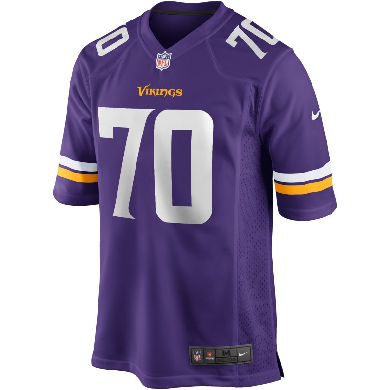 Men's Minnesota Vikings Jim Marshall Purple Game Retired Player Jersey