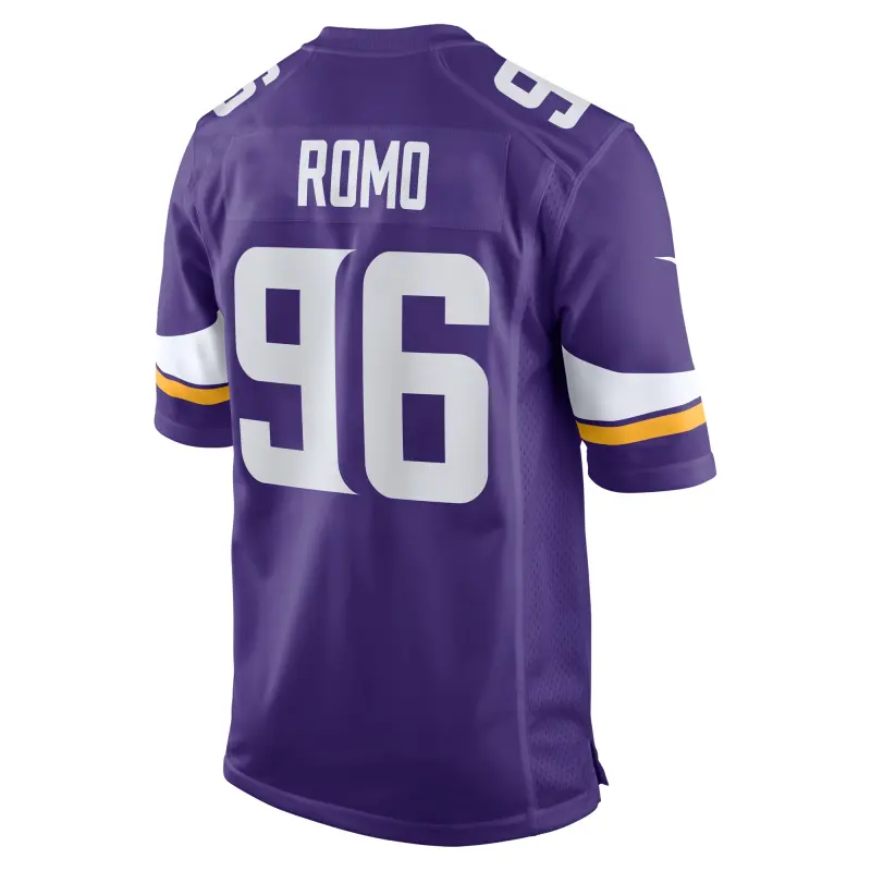 Men's Minnesota Vikings John Parker Romo  Purple Game Jersey
