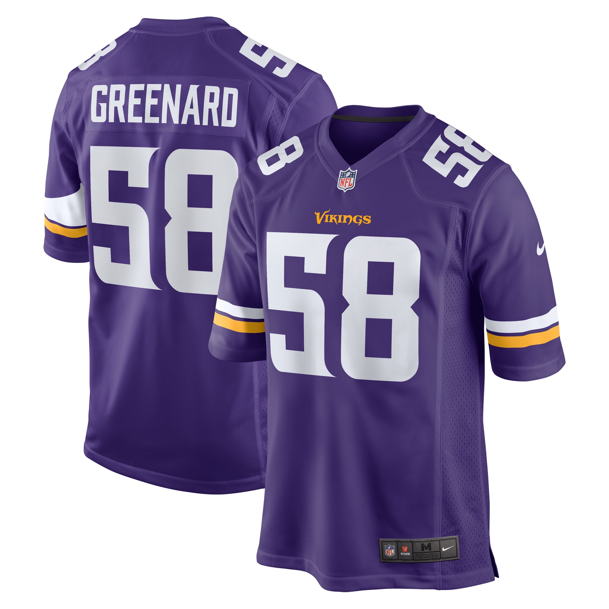 Men's Minnesota Vikings Jonathan Greenard  Purple Team Game Jersey