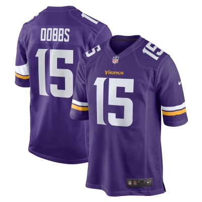 Men's Minnesota Vikings Joshua Dobbs  Purple Game Jersey 01
