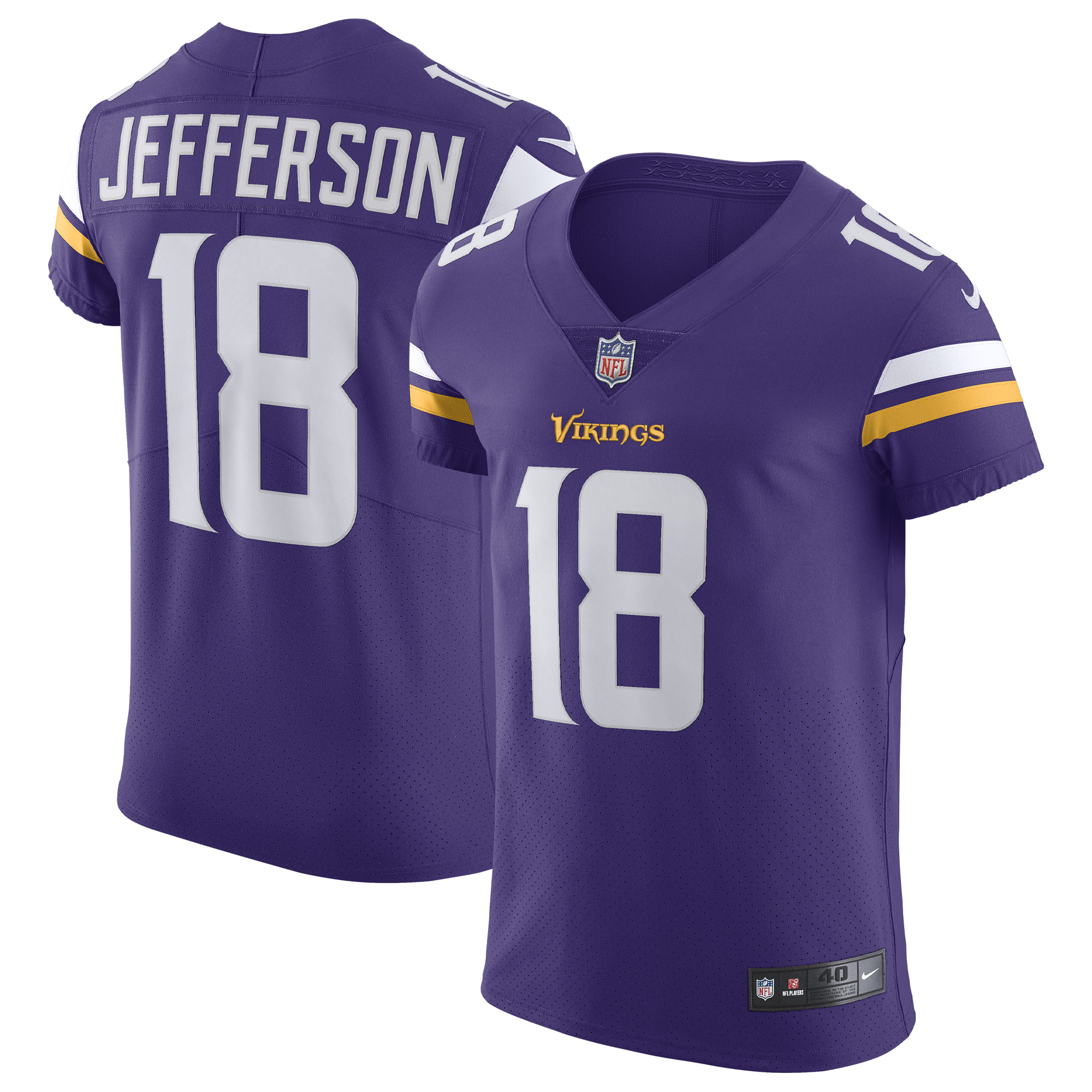 Men's Minnesota Vikings Justin Jefferson Purple Home Vapor Elite Jersey