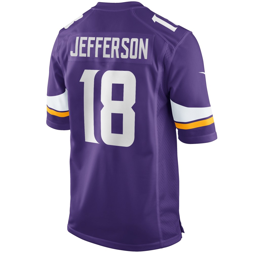 Men's Minnesota Vikings Justin Jefferson Purple Player Game Jersey