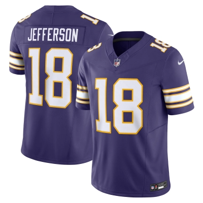 Men's Minnesota Vikings Justin Jefferson Purple Vapor F.U.S.E. Limited Jersey 01