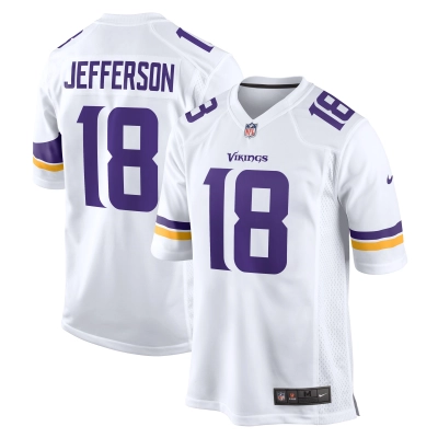 Men's Minnesota Vikings Justin Jefferson White Game Player Jersey 01