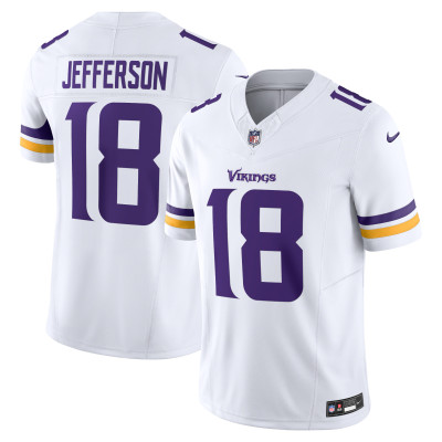 Men's Minnesota Vikings Justin Jefferson White Vapor F.U.S.E. Limited Jersey 01