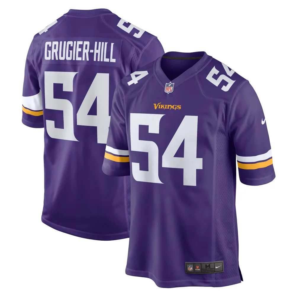 Men's Minnesota Vikings Kamu Grugier-Hill  Purple Game Jersey