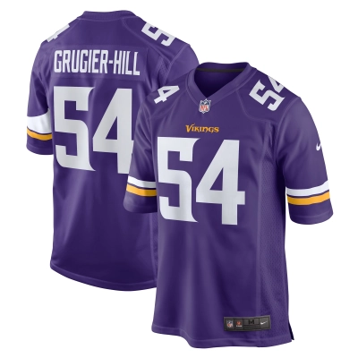 Men's Minnesota Vikings Kamu Grugier-Hill  Purple Game Jersey 01