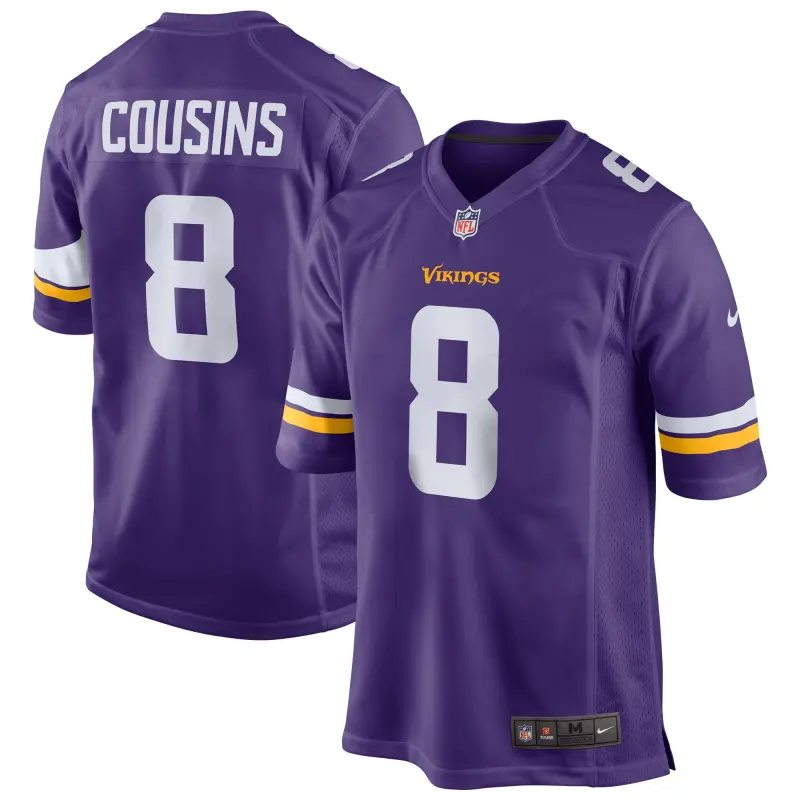 Men's Minnesota Vikings Kirk Cousins Purple Game Jersey