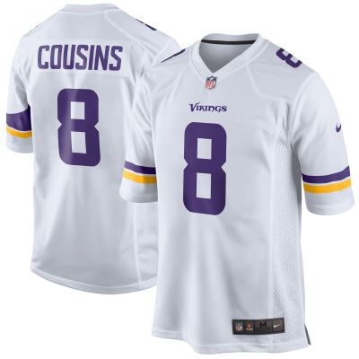 Men's Minnesota Vikings Kirk Cousins White Game Jersey 01
