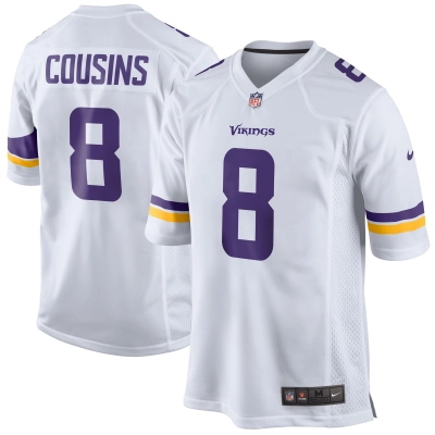 Men's Minnesota Vikings Kirk Cousins White Game Jersey 01