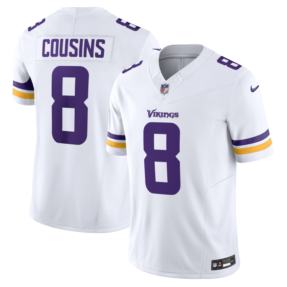 Men's Minnesota Vikings Kirk Cousins White Vapor F.U.S.E. Limited Jersey