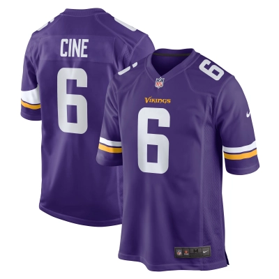 Men's Minnesota Vikings Lewis Cine Purple Game Player Jersey 01