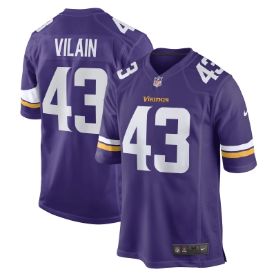 Men's Minnesota Vikings Luiji Vilain Purple Game Player Jersey 01