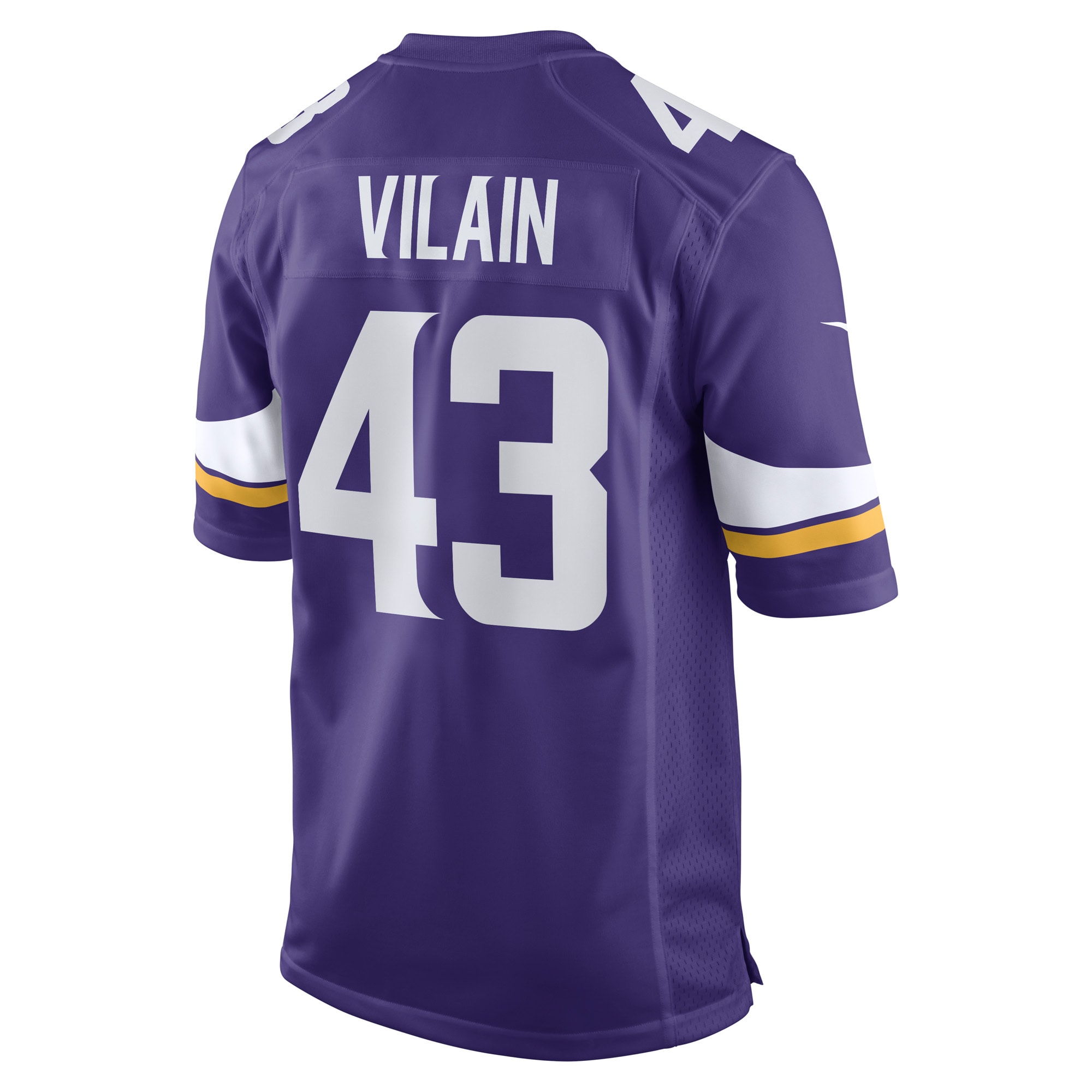Men's Minnesota Vikings Luiji Vilain Purple Game Player Jersey