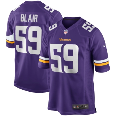 Men's Minnesota Vikings Matt Blair Purple Game Retired Player Jersey 01