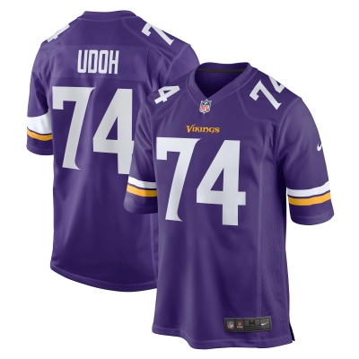 Men's Minnesota Vikings Oli Udoh Purple Game Jersey 01