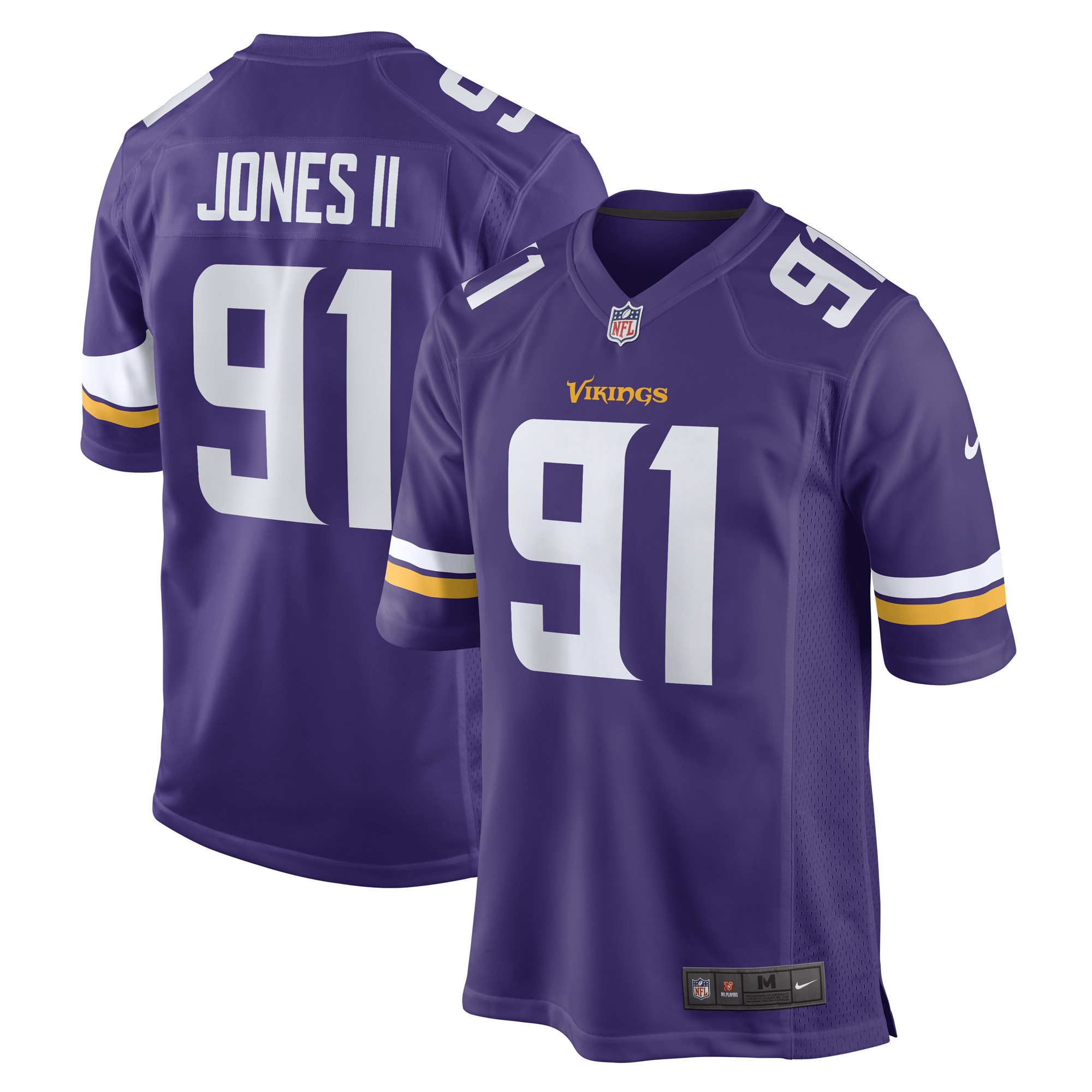 Men's Minnesota Vikings Patrick Jones II Purple Team Game Player Jersey