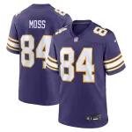 Men's Minnesota Vikings Randy Moss Purple Classic Retired Player Game Jersey