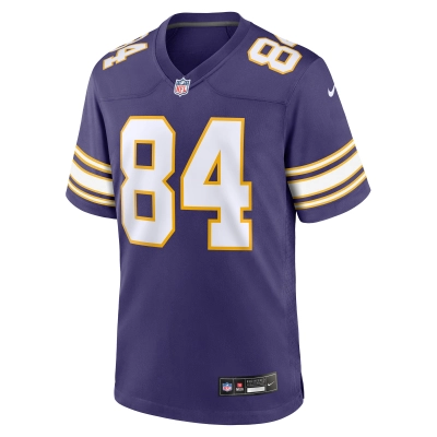 Men's Minnesota Vikings Randy Moss Purple Classic Retired Player Game Jersey 02