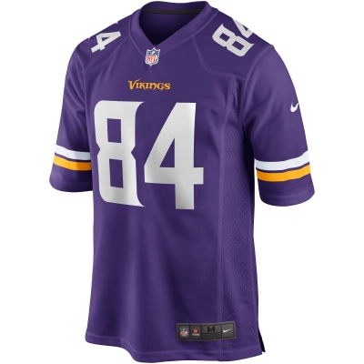 Men's Minnesota Vikings Randy Moss Purple Game Retired Player Jersey 02