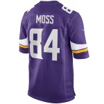 Men's Minnesota Vikings Randy Moss Purple Game Retired Player Jersey