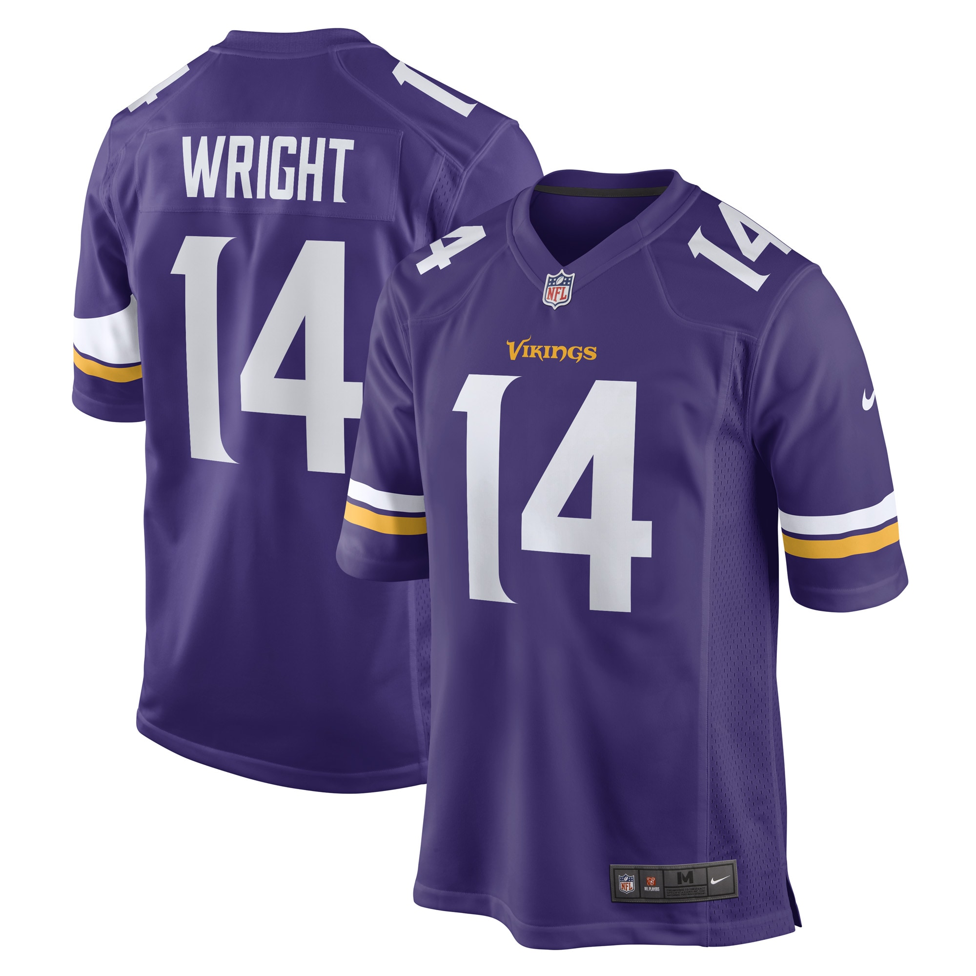 Men's Minnesota Vikings Ryan Wright Purple Game Player Jersey