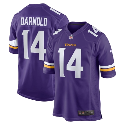 Men's Minnesota Vikings Sam Darnold  Purple Team Game Jersey 01