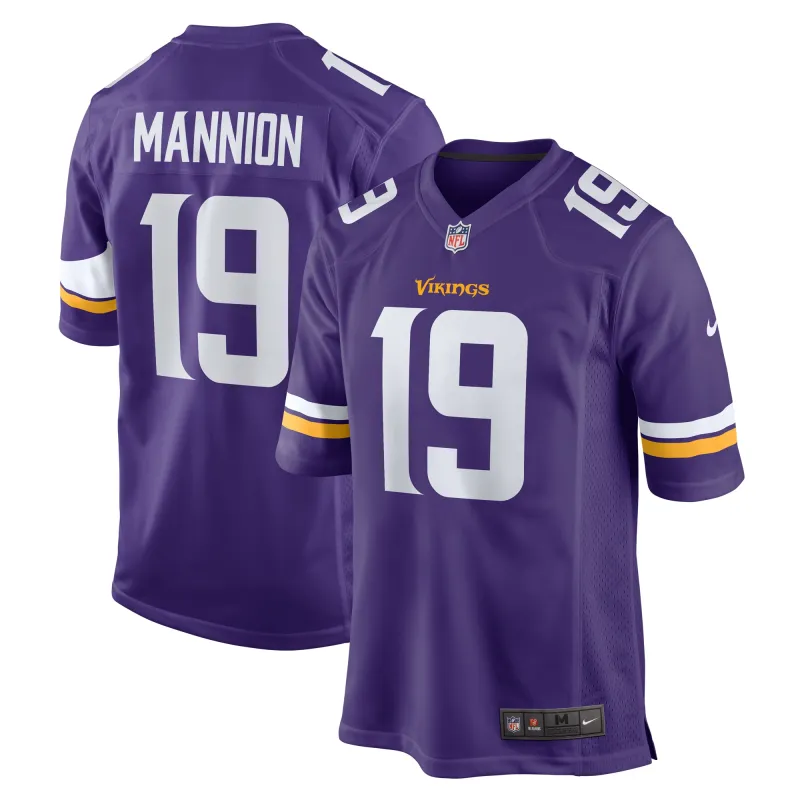 Men's Minnesota Vikings Sean Mannion  Purple Game Jersey