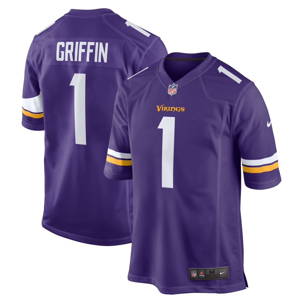 Men's Minnesota Vikings Shaquill Griffin  Purple Team Game Jersey