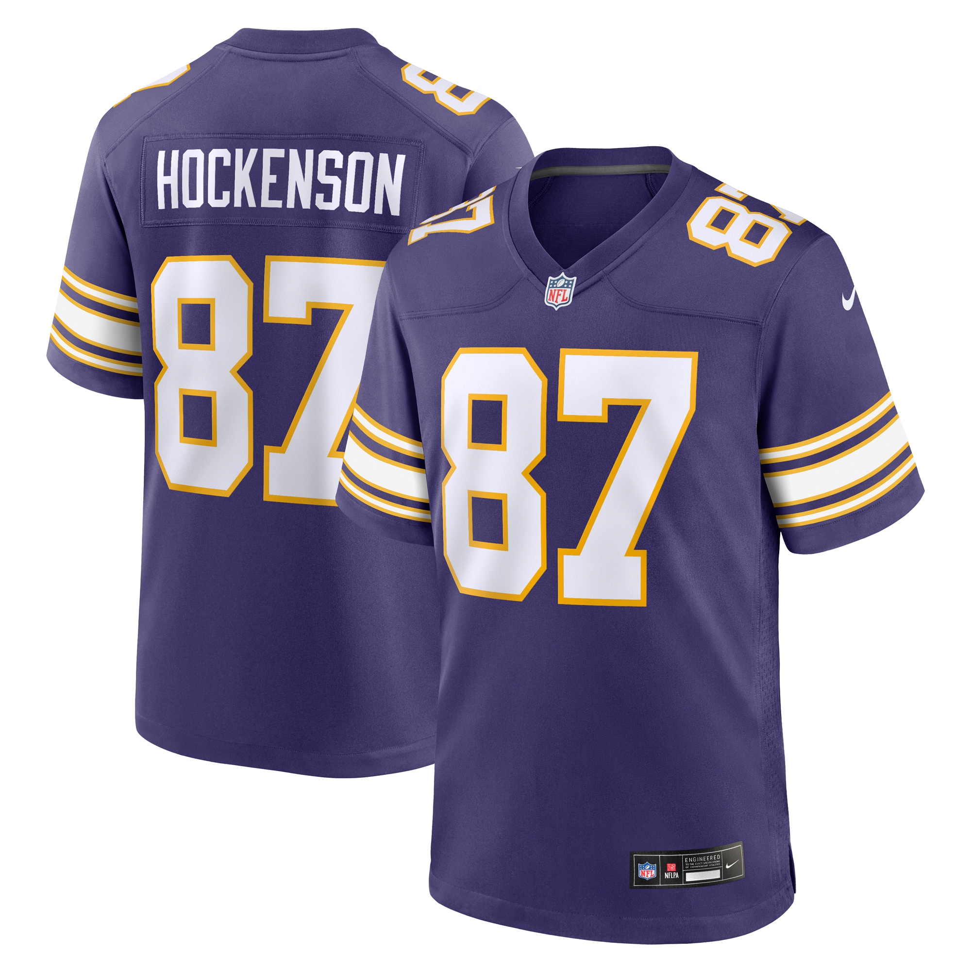 Men's Minnesota Vikings T.J. Hockenson Purple Classic Player Game Jersey
