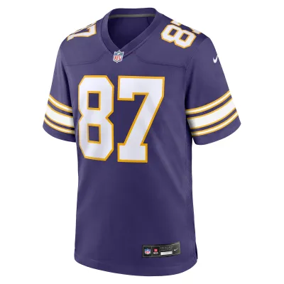 Men's Minnesota Vikings T.J. Hockenson Purple Classic Player Game Jersey 02