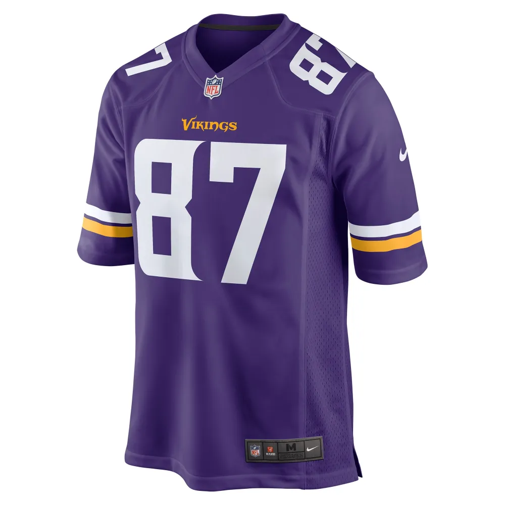 Men's Minnesota Vikings T.J. Hockenson Purple Game Player Jersey
