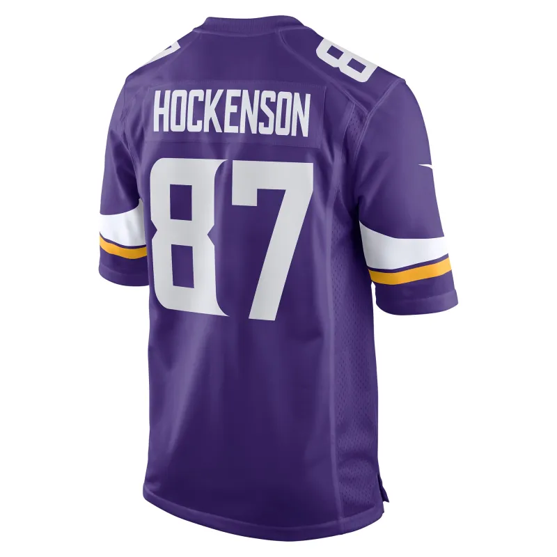 Men's Minnesota Vikings T.J. Hockenson Purple Game Player Jersey