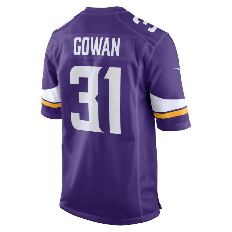 Men's Minnesota Vikings Tay Gowan Purple Home Game Player Jersey