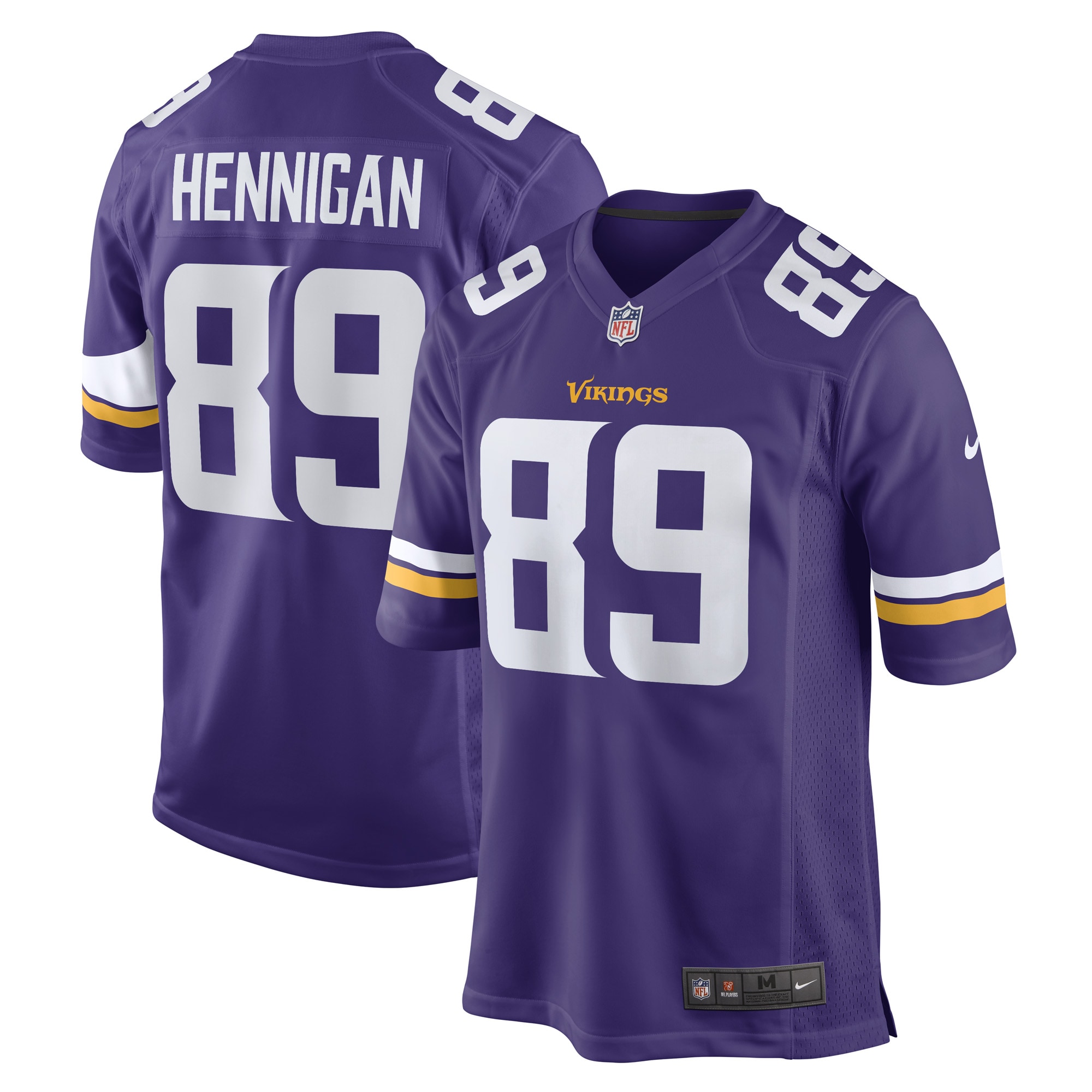 Men's Minnesota Vikings Thomas Hennigan Purple Game Player Jersey