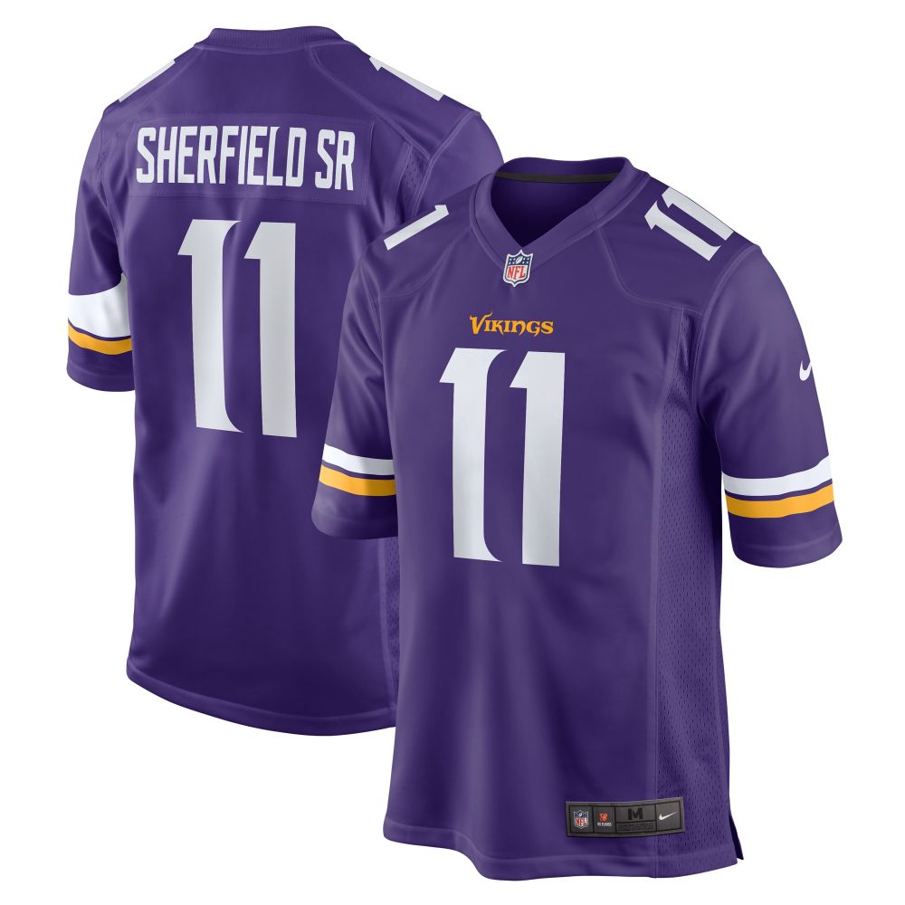 Men's Minnesota Vikings Trent Sherfield Sr.  Purple Game Jersey