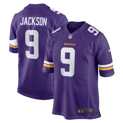 Men's Minnesota Vikings Trishton Jackson  Purple Game Jersey 01