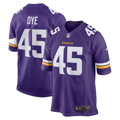 Men's Minnesota Vikings Troy Dye Purple Game Jersey 01
